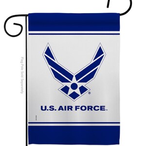 US Air Force Garden Flag House Banner Double Sided-Readable Both Sides Made In USA Garden Flag 13 X 18 Inches