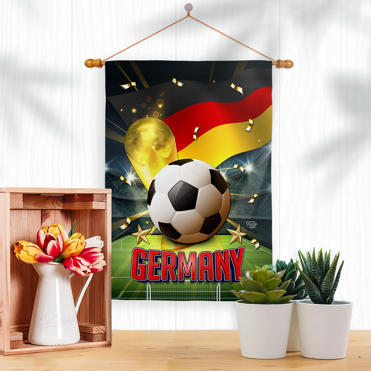 thumbnail image 2 of Digni Germany Flag – 90x150 Cm – Black 4 Star – Football Fan Hoist Flag 2 of 4