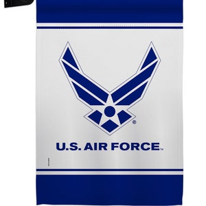 US Air Force Garden Flag House Banner Double Sided-Readable Both Sides Made In USA Flag Mailbox Hanger