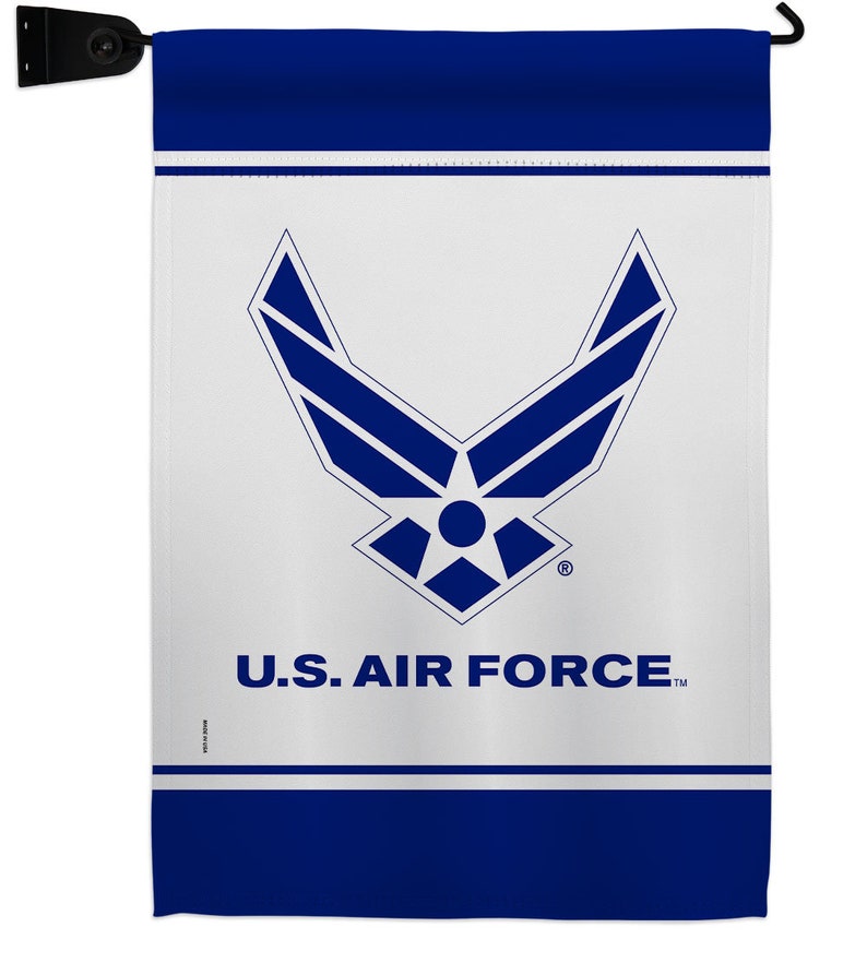 US Air Force Garden Flag House Banner Double Sided-Readable Both Sides Made In USA Flag Mailbox Hanger