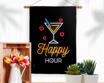 HAPPY HOUR CHEERS BEER FLAG 3X5FT BLUE BANNER US shipper 