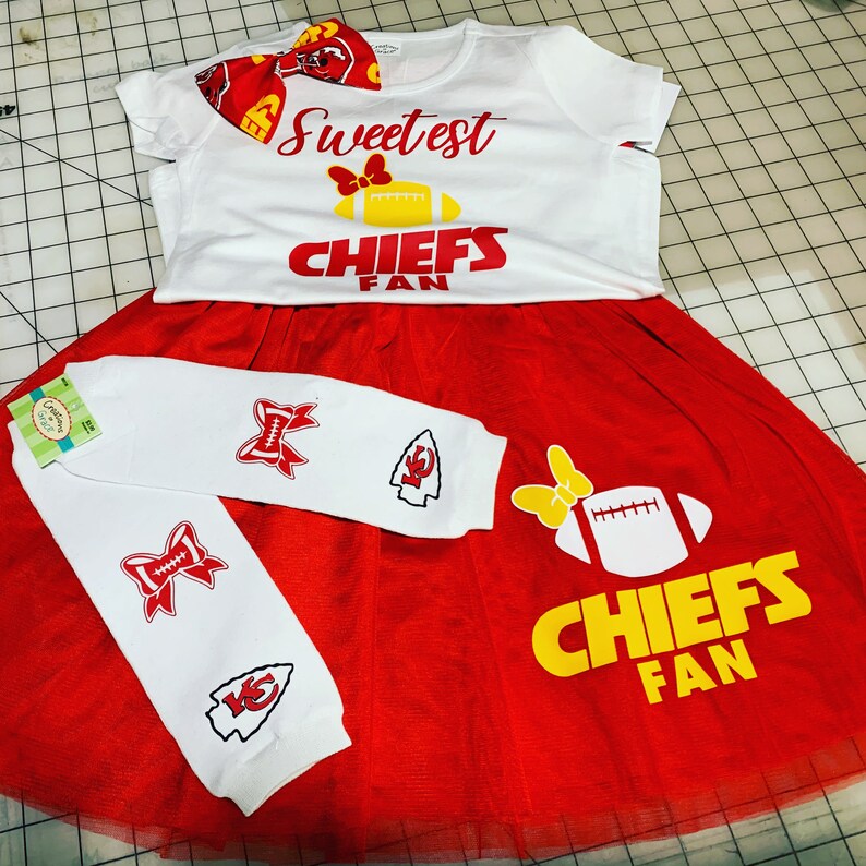 Chiefs Baby Gift, Kansas City Girl Outfit, Girls Chiefs Football Set