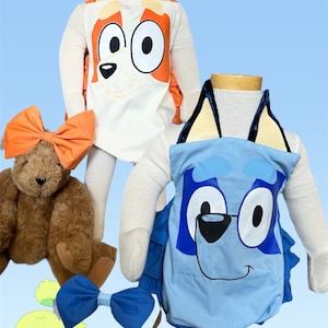 Bluey & Bingo Rompers: Macacões de algodão feitos à mão inspirados em personagens