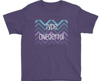 Dia-Be-Tees Type ONEderful Youth Short Sleeve T-Shirt