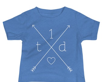 Dia-Be-Tees T1D Crossed Arrows Baby Jersey Short Sleeve Tee