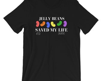 Dia-Be-Tees Jelly Beans saved my life T1D Short-Sleeve Unisex T-Shirt