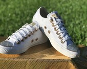 Classic Bling Converse, Monochrome Converse, Bling Shoes, Custom Bling Shoes