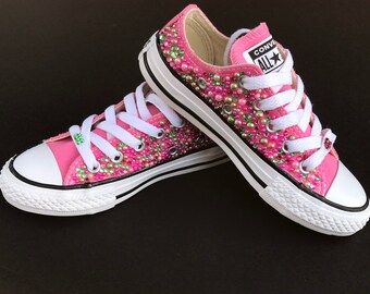 pink and green converse