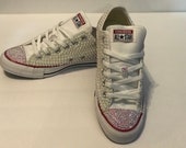 Pearl Converse All Star, Low Top, Classic Style, Iridescent Pearl Embellishments