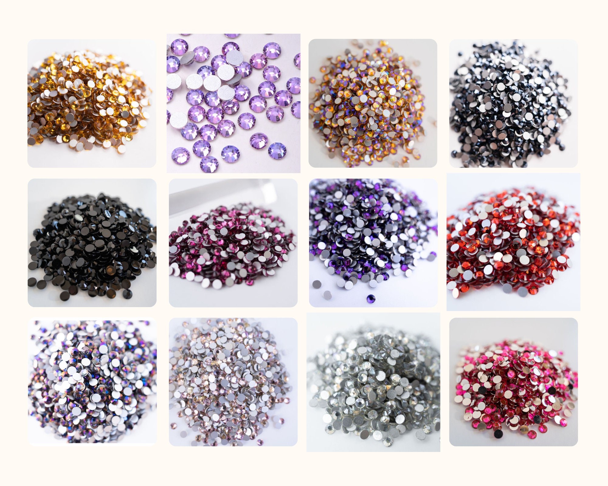 Ss10 BULK Glass Rhinestones Bulk Rhinestones Flatbacks Etsy