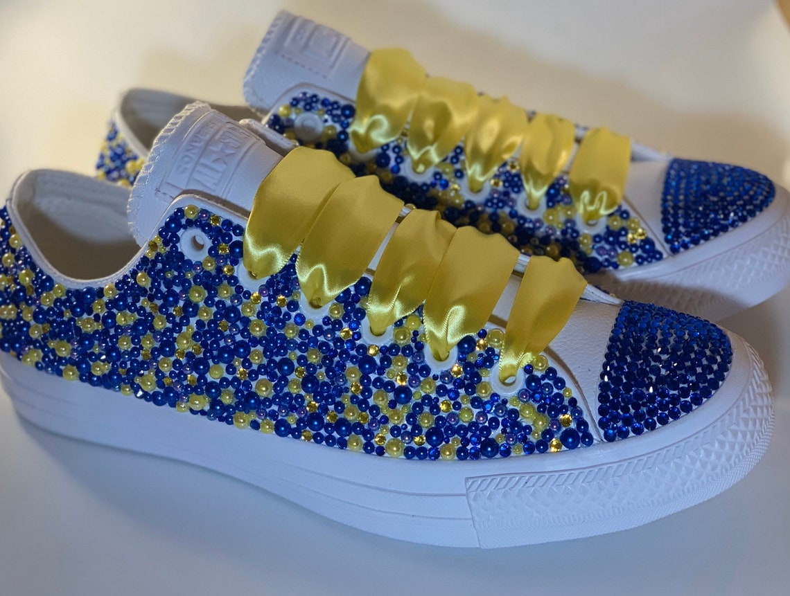 blue and gold converse