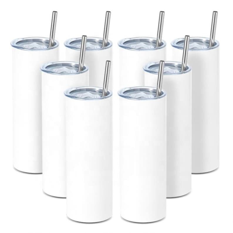 WHITE Sublimation Blank Tumblers Double Walled Stainless Etsy