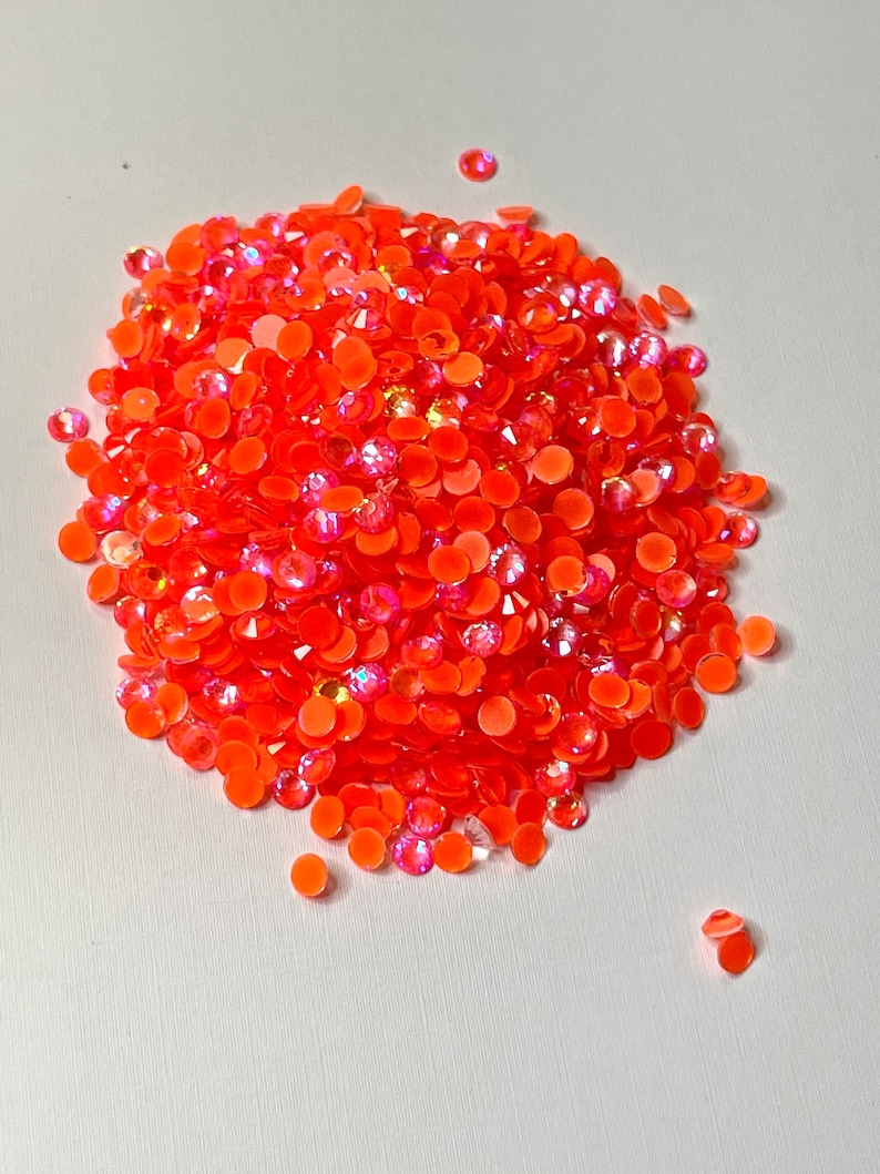 Luminous Orange AB Glass Rhinestones - Etsy