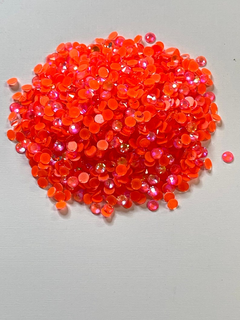 Luminous Orange AB Glass Rhinestones - Etsy