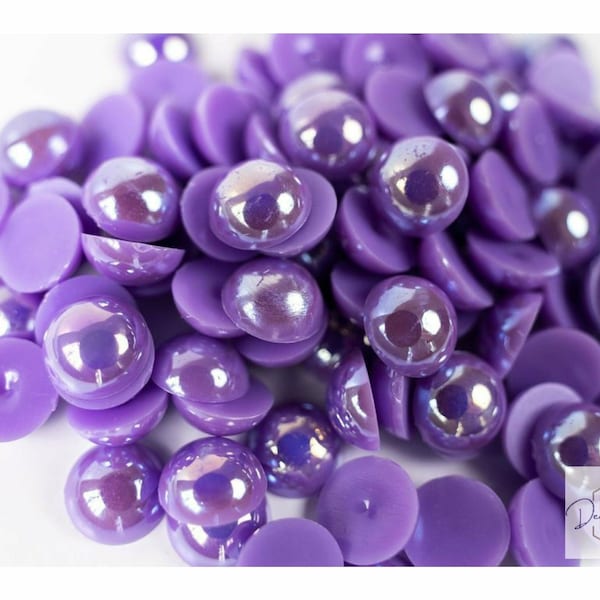 Purple AB Flatback Pearl