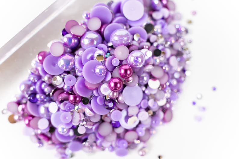 Purple Reign Pearls and Rhinestone Resin Mix Purple Reign Pearls and Rhinestone Resin Mix