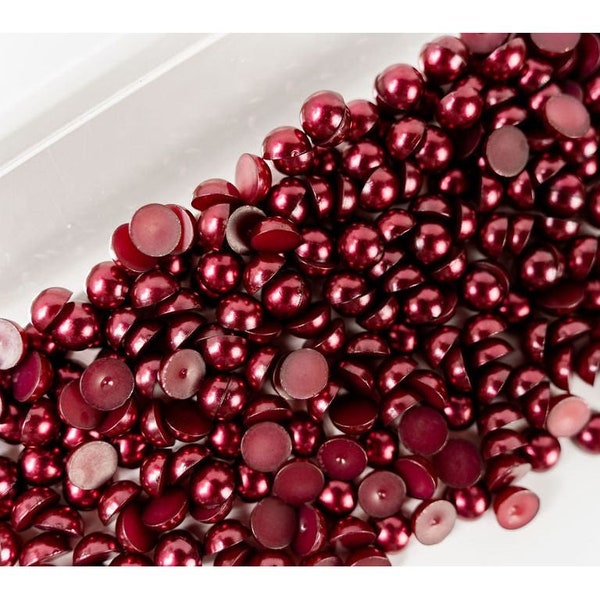 Maroon Flatback Pearl