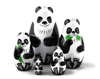 panda russian dolls
