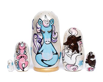 unicorn russian dolls