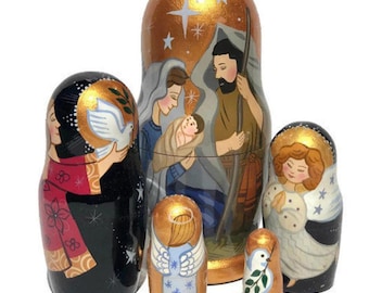 キリスト降誕セット。クリスマスのキリスト降誕セット。木製のキリスト