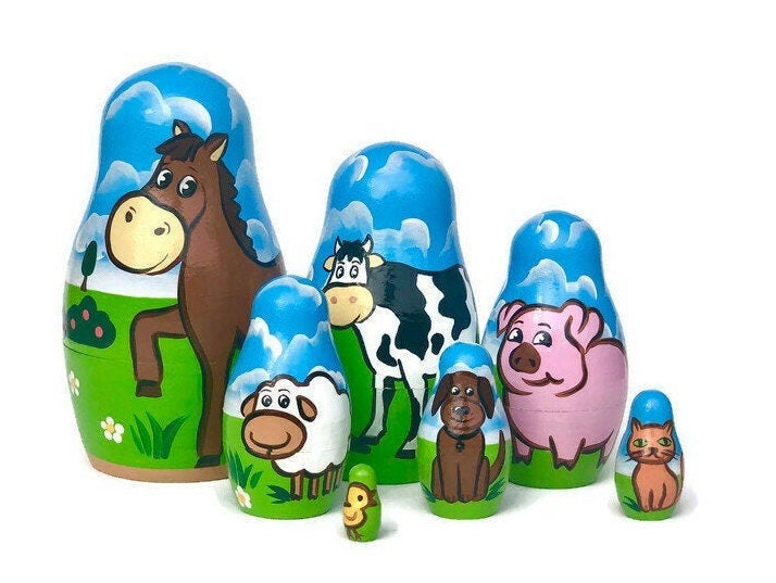 Animal Ussian Nesting Dolls, Buy Ussian Animal Matyoshka