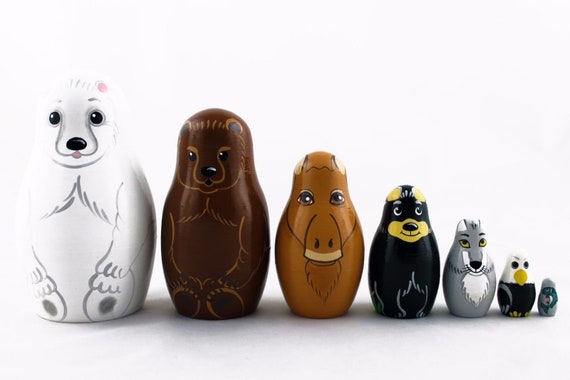 woodland nesting dolls