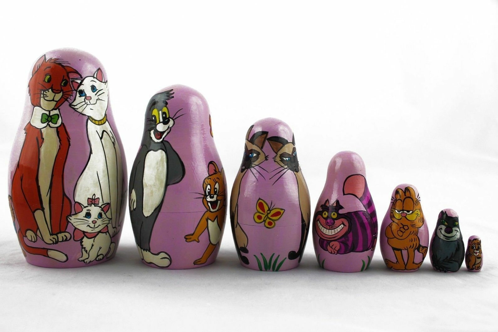 Cats Nesting Dolls for Kids Handmade Wooden Toy Developing Etsy