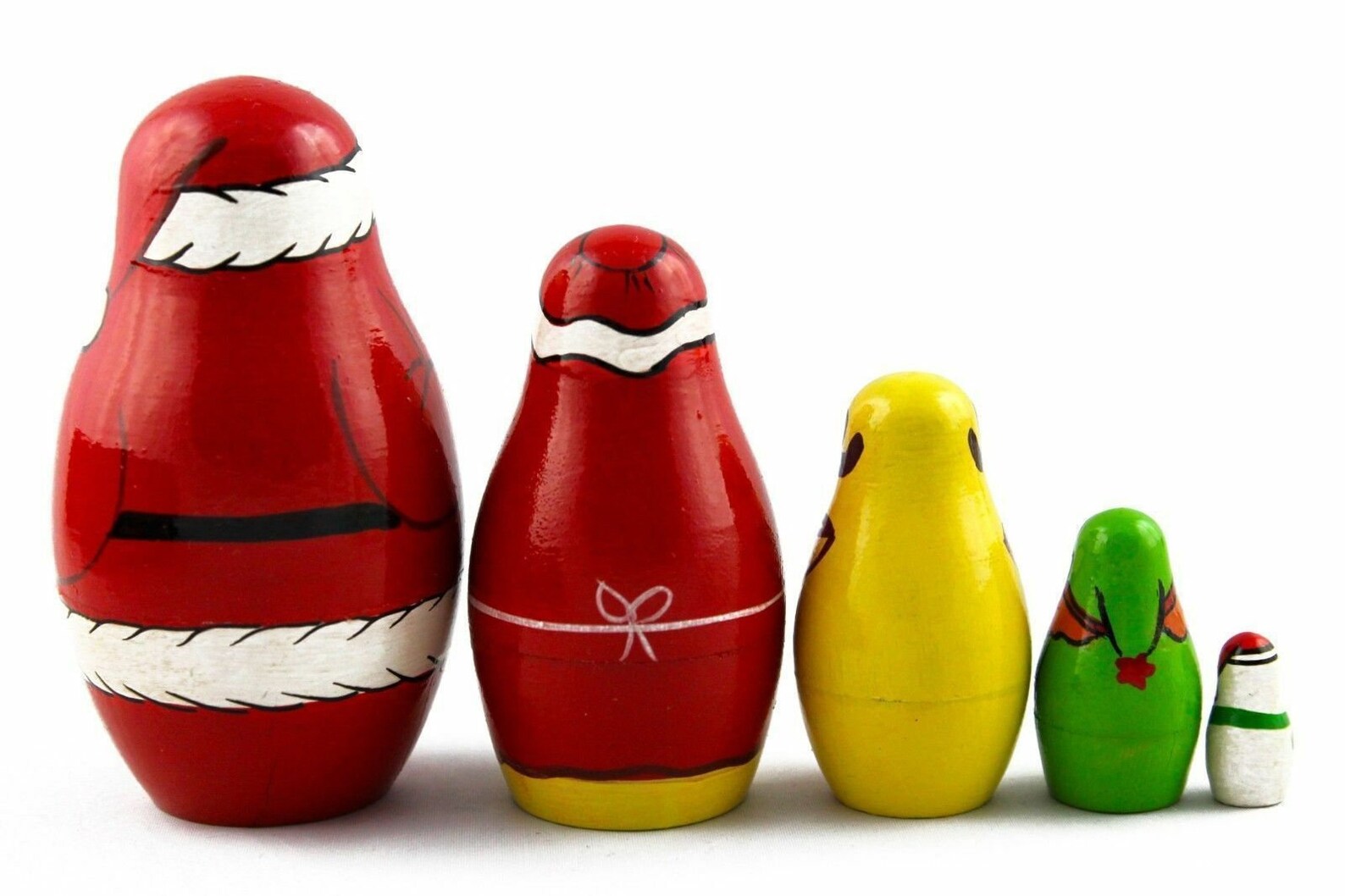 Santa Nesting Dolls for Kids Handmade Wooden Toy Etsy