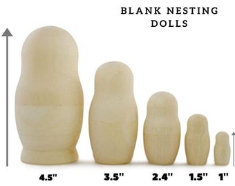 Tomma dockor i lindträ, 11 cm, handskurna, set med 5 delar
