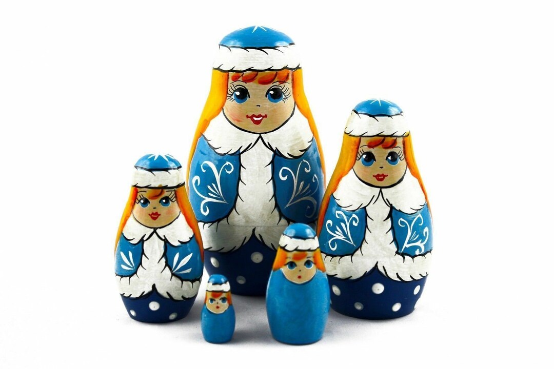 Christmas Nesting Dolls Handmade Wooden Toy Developing Etsy