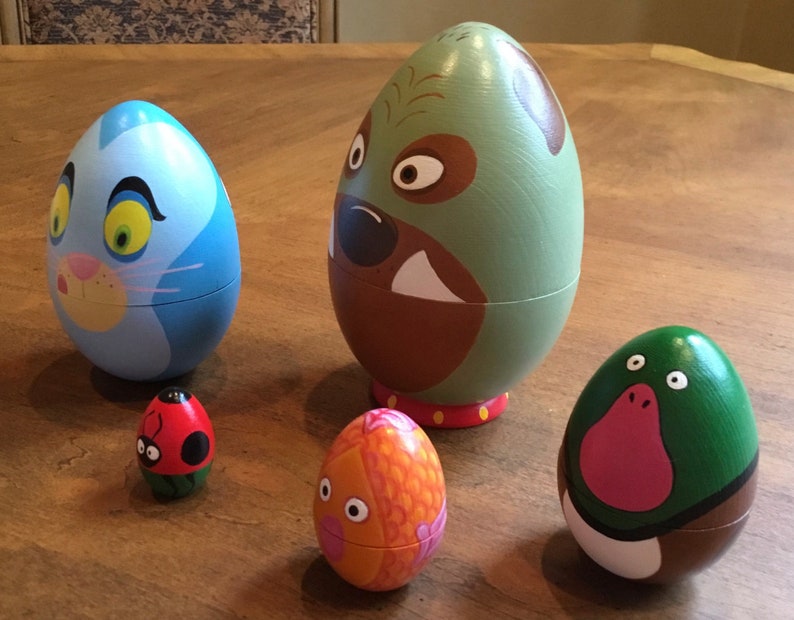 Blank Nesting Eggs 6 Inch 5 Dolls Unpainted Easter Eggs Etsy