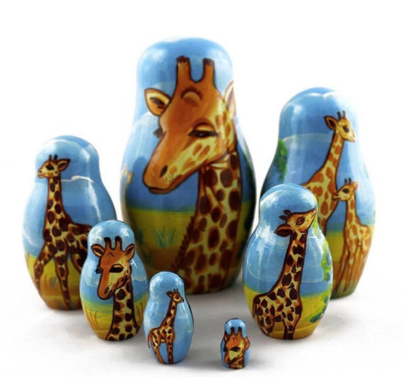 giraffe nesting dolls
