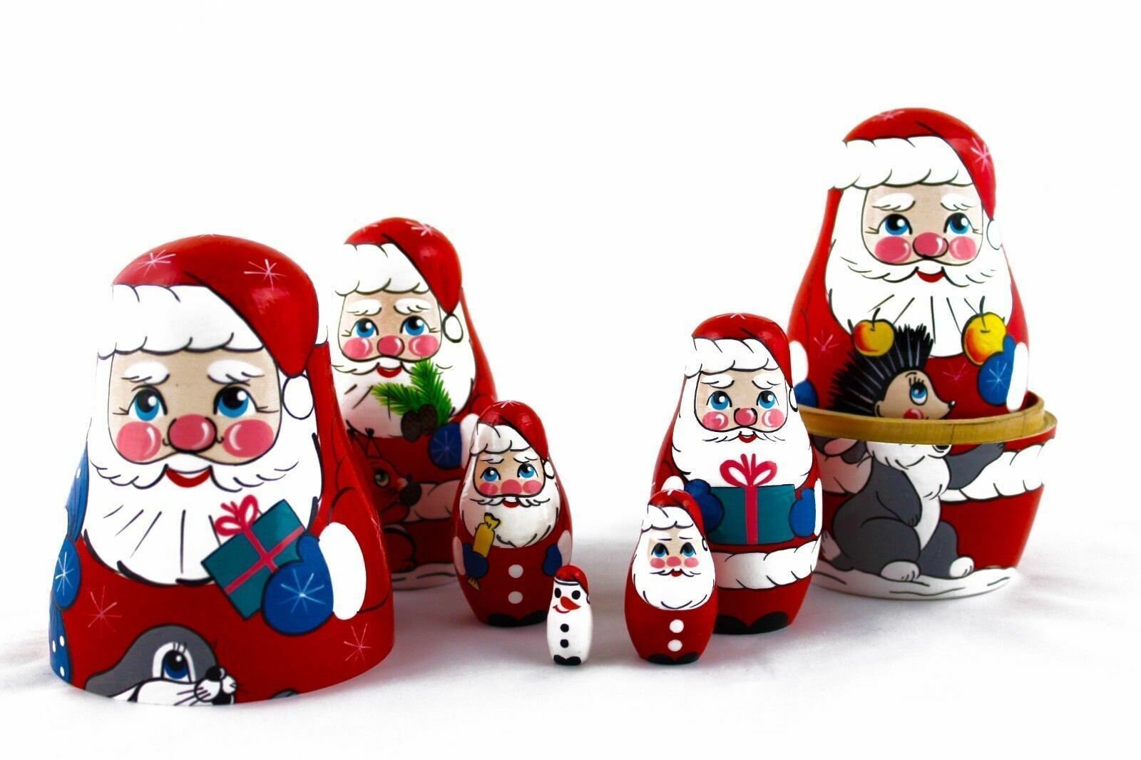 Santa Nesting Dolls Christmas Nesting Dolls for Kids Etsy