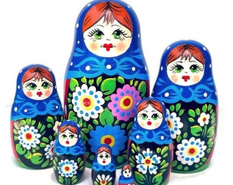 Bonecas russas de flores feitas à mão, brinquedo de madeira ucraniano, quebra-cabeça Montessori