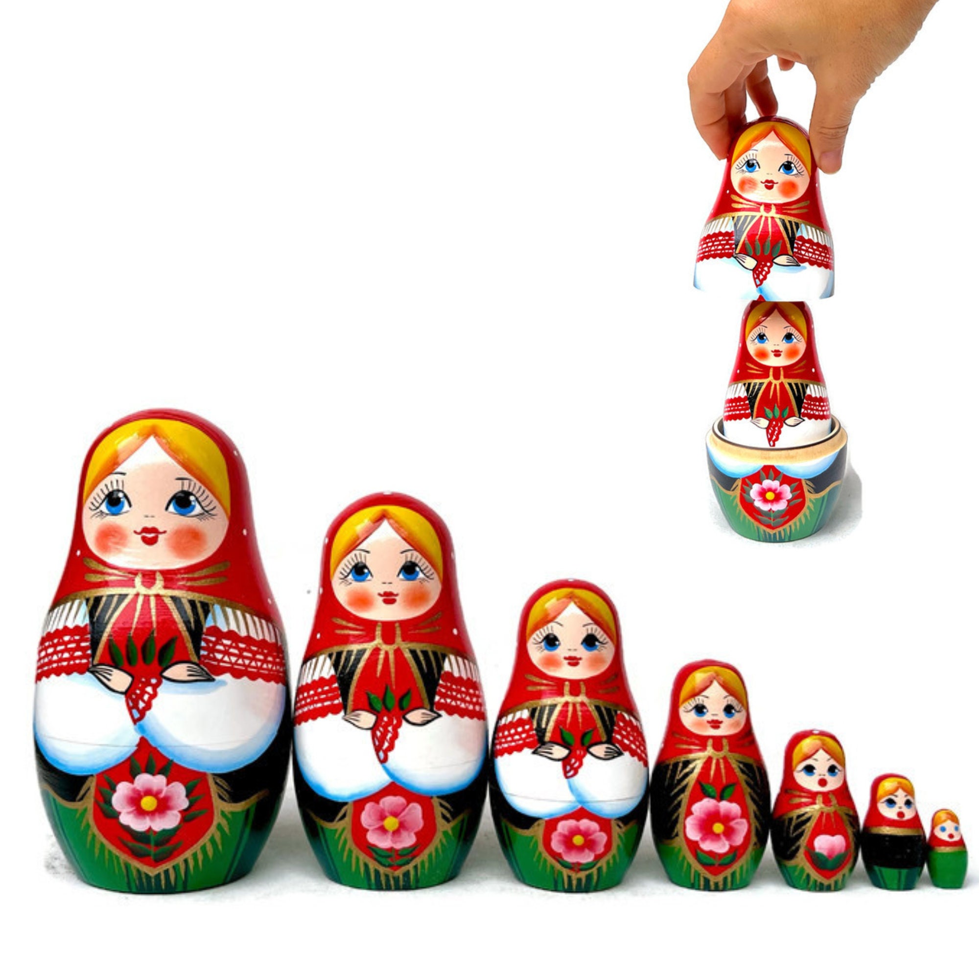 Muñecas Matrioska Personalizadas Con Foto – Figuras De Madera En Estilo Cartoon, Regalo Emotivo Para Familia Y Parejas, Decoración Del Hogar