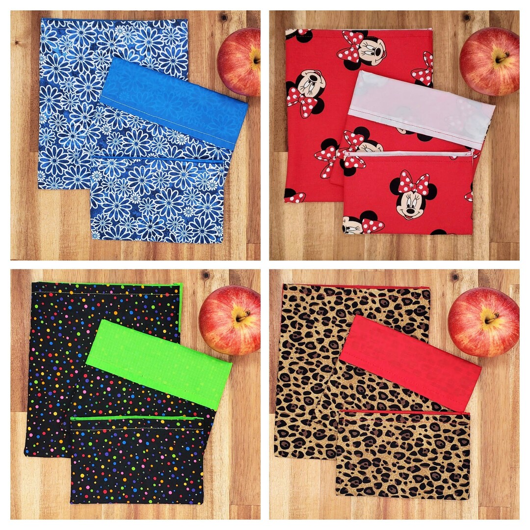 Reusable Snack Bags Fold Over Bags Food Safe Cloth Eco Friendly reusable-snack-bags-fold-over-bags-food-safe-cloth-eco-friendly
