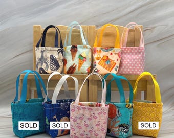 18 Inch Doll Purse Like American Girl Shopping Bag Overnight Bag 14 in Doll Accessory Reversible Mermaids Ice Cream Beach Bag Flamingo Crab
