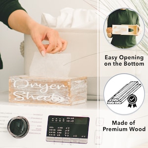 Farmhouse Rustic Dryer Sheet Holder - Laundry Room Organization - Dryer Sheet Dispenser - Laundry Dryer Sheet Holder