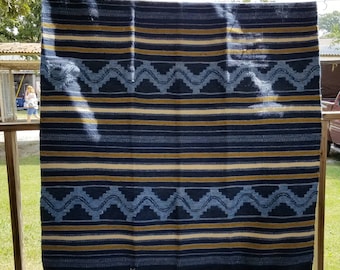 Tapiz vintage grande de lana: colores alegres, para colgar en la pared o alfombra de suelo (82 x 57 pulgadas)