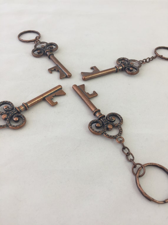 Skeleton Key Bottle Opener Keychain with Clip Etsy