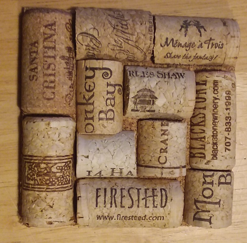 DIY Wine Cork Coasters or Trivet Kit Make It Yourself Etsy