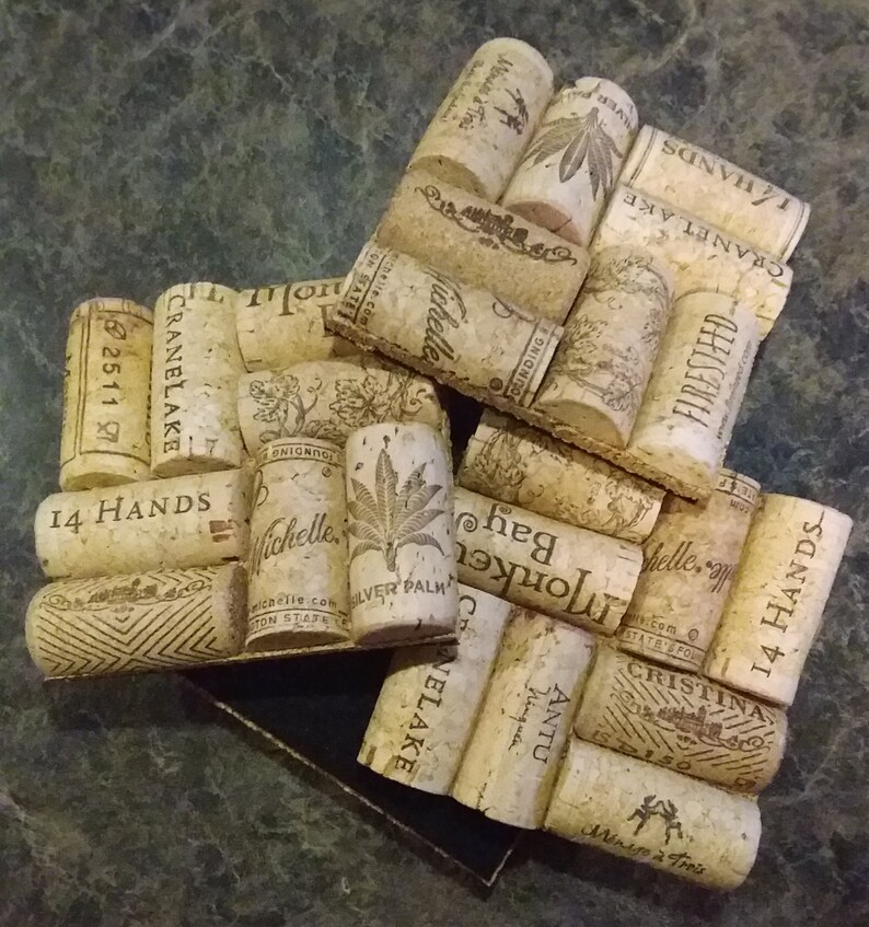 DIY Wine Cork Coasters or Trivet Kit Make It Yourself Etsy