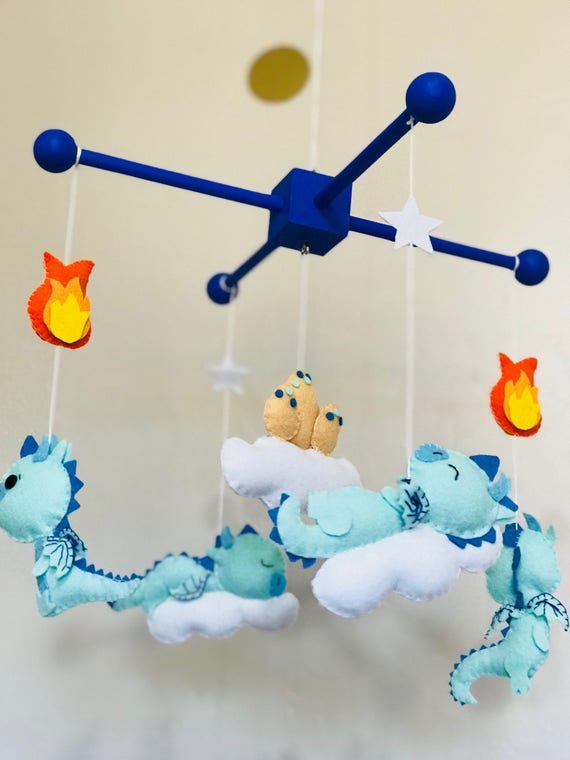 Dragon Baby Mobile Fantasy Nursery Dragon Nursery Decor Etsy
