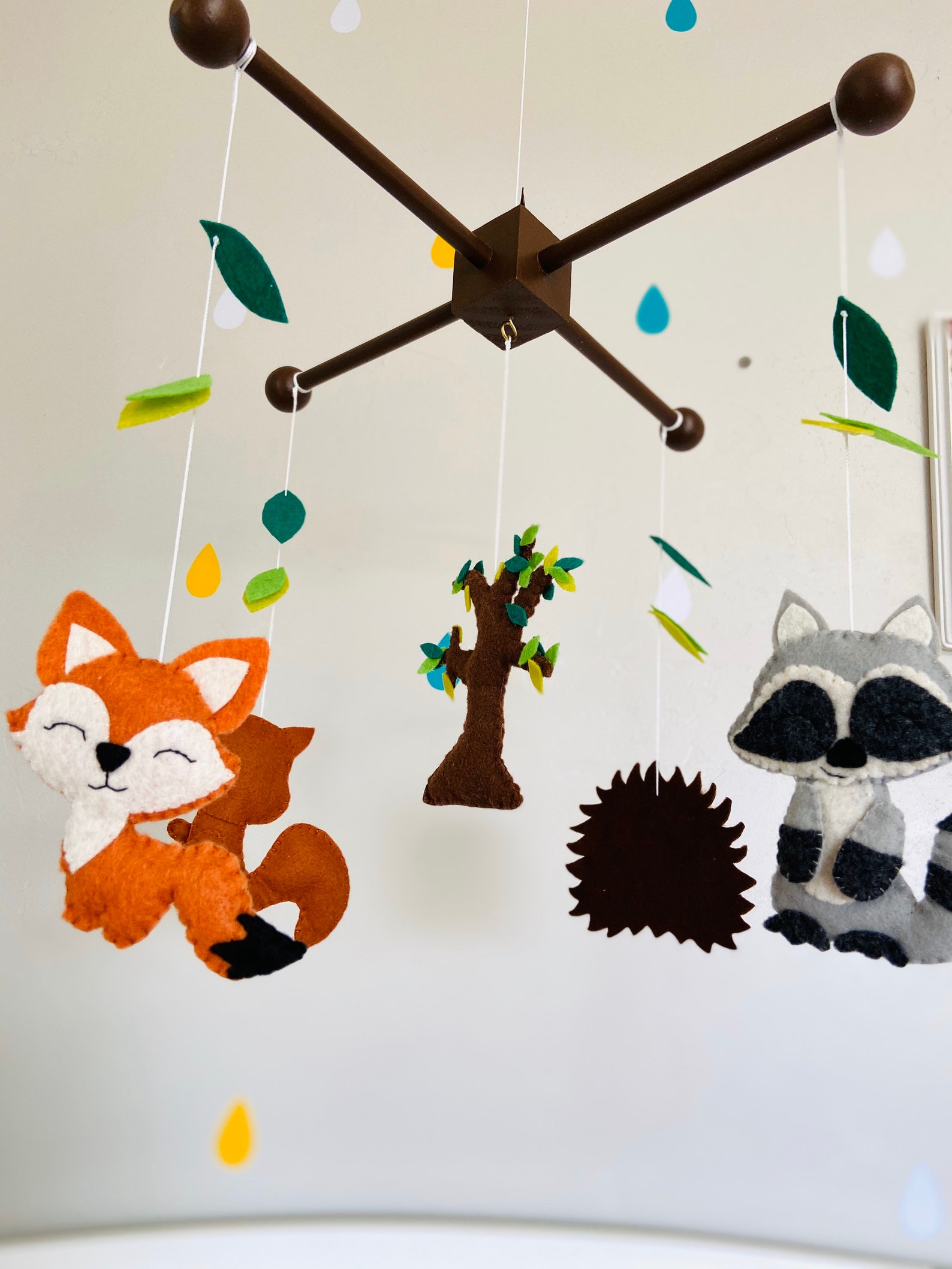 Woodland Baby Mobile Baby Mobile Forest Animals Felt Etsy