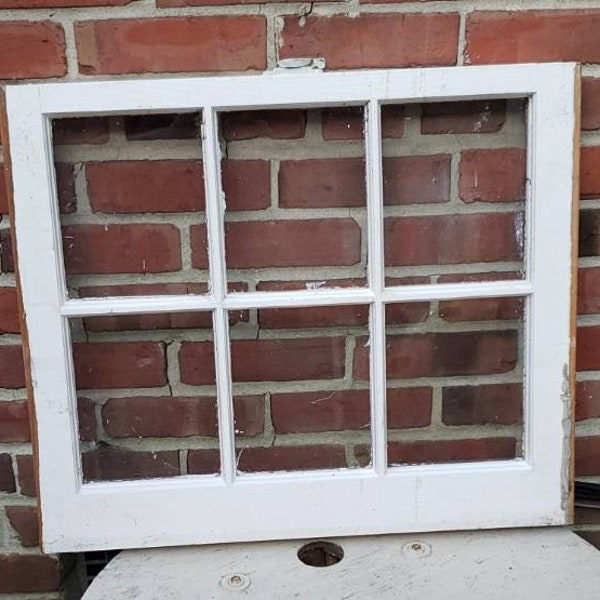 20"×24", 6 Pane Wood Window Christmas Gifts Rustic Antique Vintage Farmhouse Wedding Decor Country Crafts Old Picture Frame Greenhouse