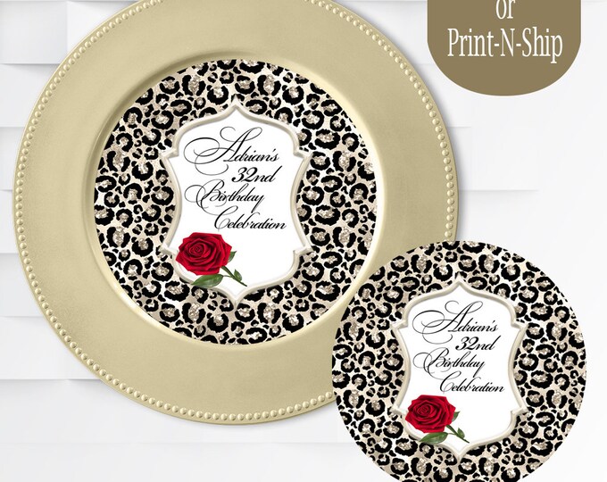 Leopard Print Charger Plate Insert. Charger Plate. Plate Etsy