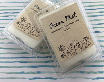 Ocean Mist wax melts, wax tarts, candle melts