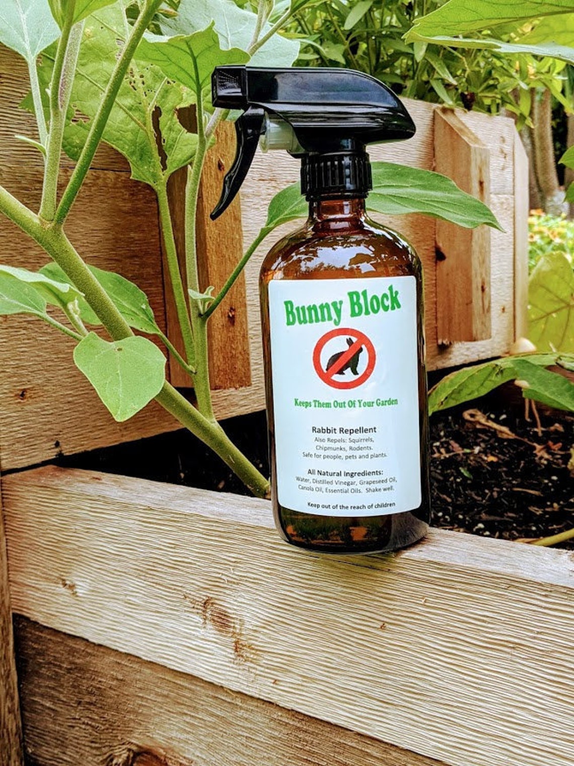 Bunny Block Rabbit Repellent 100 Natural Ingredients Etsy