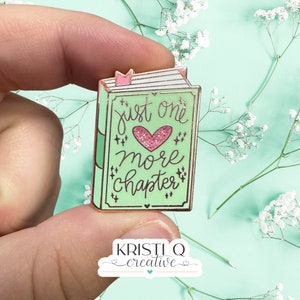 Just One More Chapter Bookish Pin | Mint