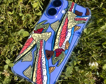 Rainbow Trout Clear Phone Case